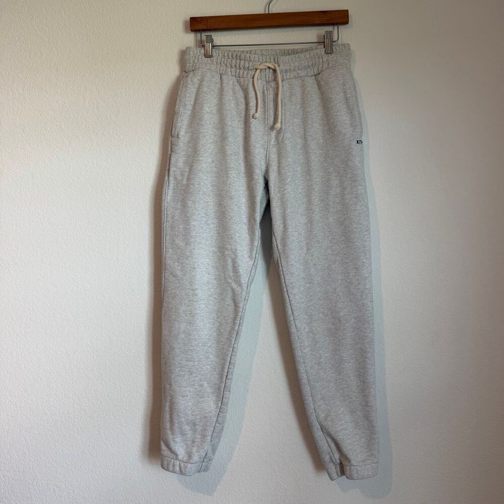 Kith Light Heather Grey William Cotton Fleece Jogger Sweatpants Men's Size Small